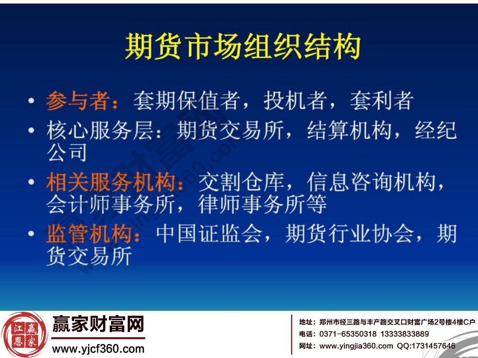 期貨市場的組織結(jié)構(gòu)是怎么樣的