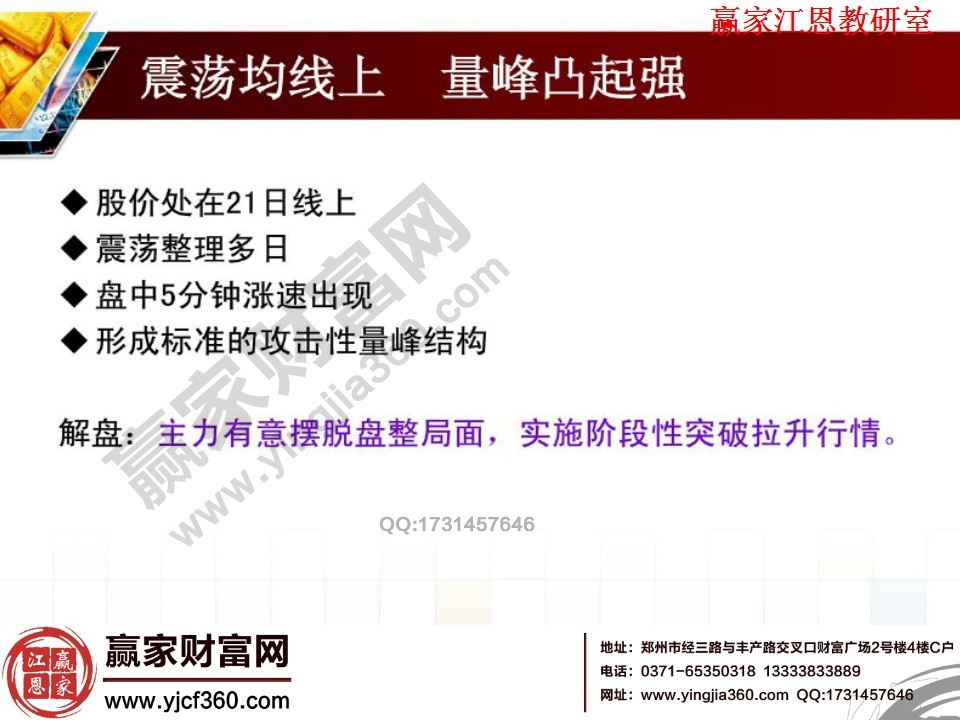 震蕩均線上，量峰凸起強(qiáng)