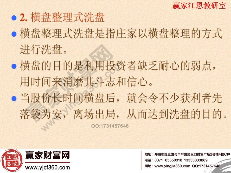 橫盤(pán)整理式洗盤(pán)